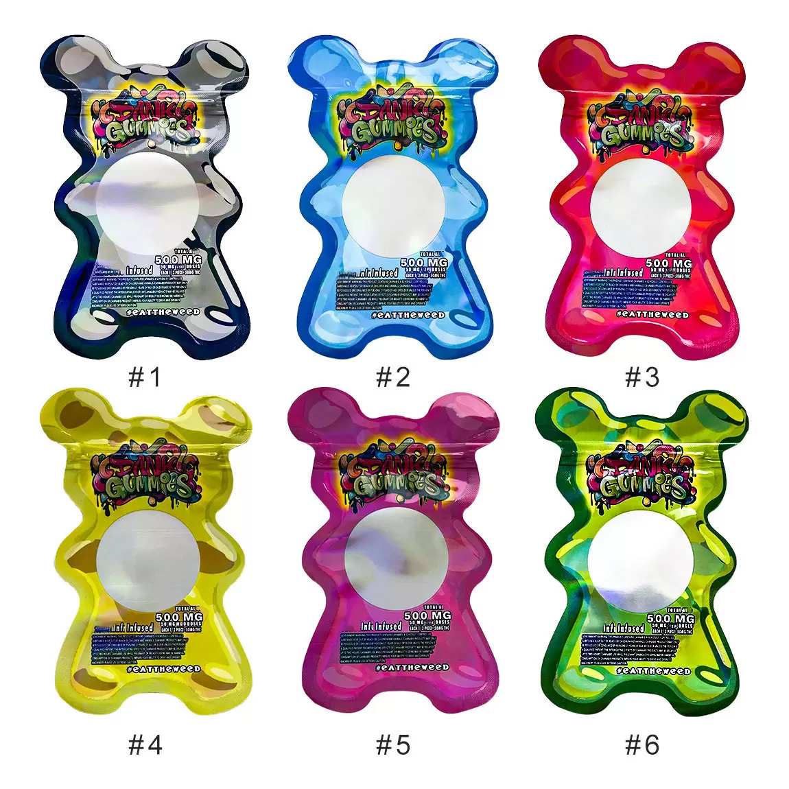3.5g Bag Special shaped Bears Bags Wholesale Edibles Dank Gummies 500mg Gummy Bag Worms Cubes Packaging edible Mylar bags
3.5g Bag Special shaped Bears Bags Wholesale Edibles Dank Gummies 500mg Gummy Bag Worms Cubes Packaging edible Mylar bags
