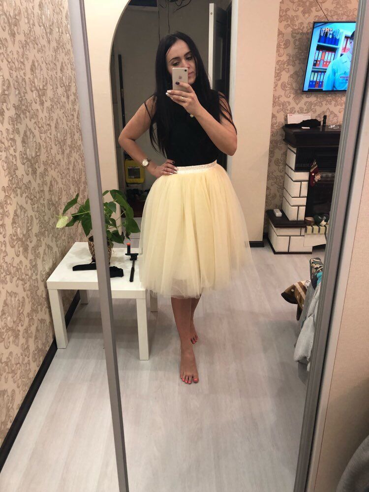 5 Layer 65cm Knee Length Tulle Skirt Elegant Pleated Tutu Skirts Womens Vintage Lolita Petticoat faldas mujer Saia Jupe 220701