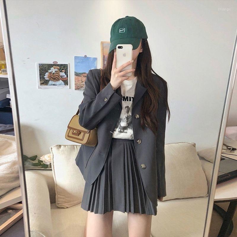 Work Dresses Solid Color Blazer Pleated High Waist Skirt Korean Temperament Casual Spring Autumn College Style Fashion Clothes 2022Work
Work Dresses Solid Color Blazer Pleated High Waist Skirt Korean Temperament Casual Spring Autumn College Style Fashion Clothes 2022Work