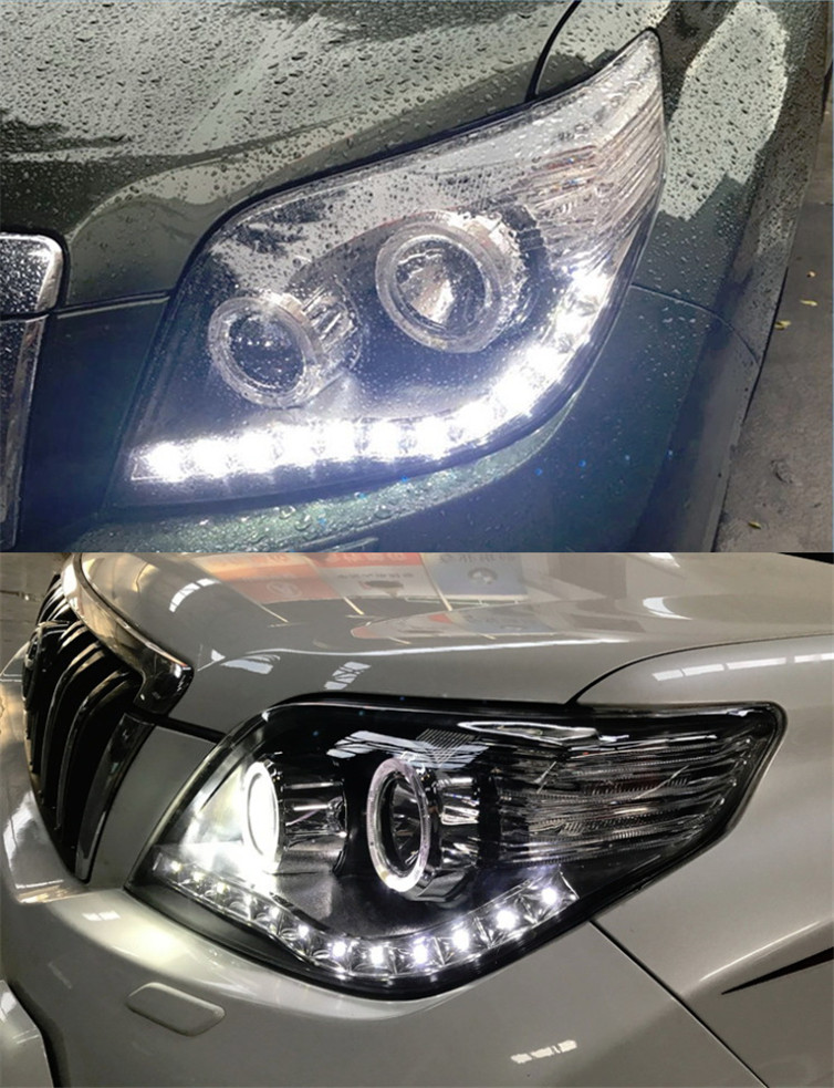 1 Pair Headlights For Prado 2010-2012 Toyota LED Headlight Land Cruiser High Beam Turn Signal Running Lights