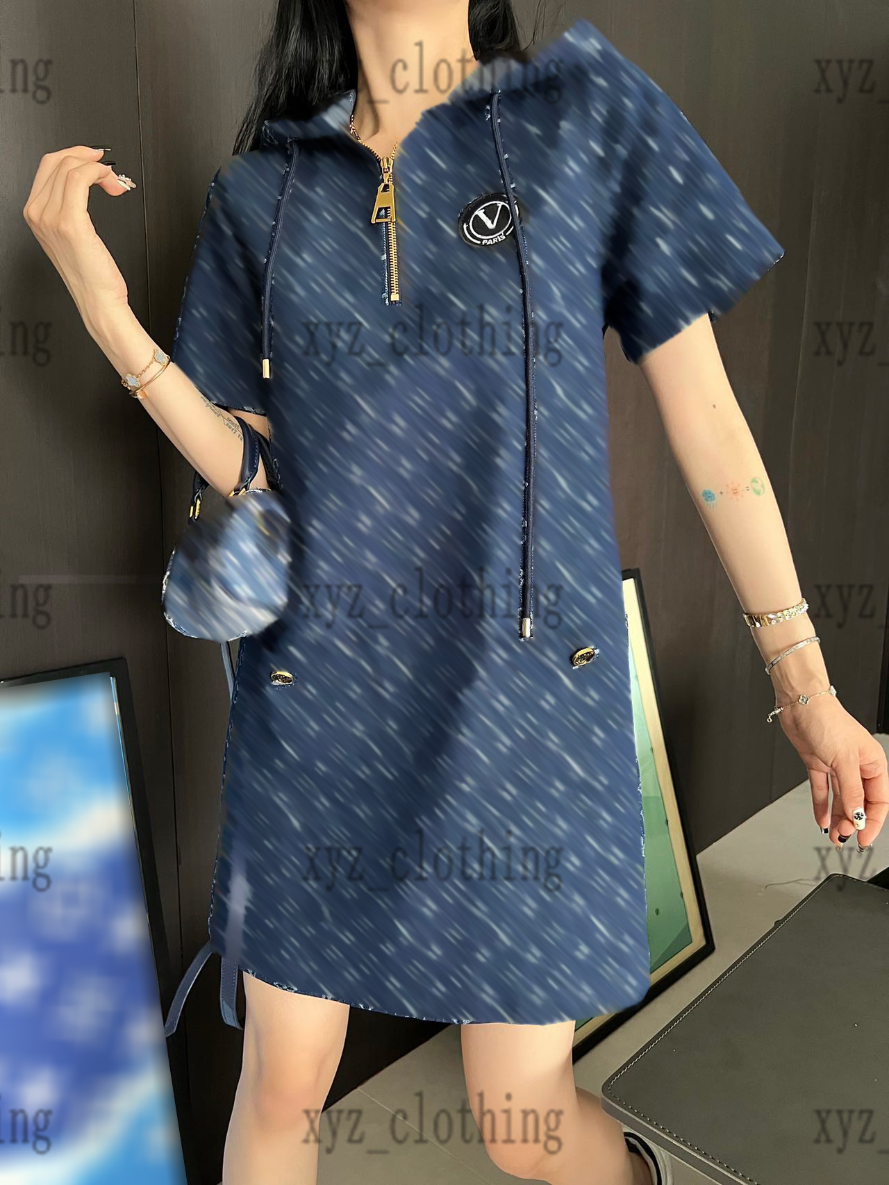 womens jeans dresses 22SS Jacquard Denim Hooded Sweater Dress brand deisgner Washed Denims Craft dress Double Pocket Design skirts high-end ladies sports skirt, 1#
womens jeans dresses 22SS Jacquard Denim Hooded Sweater Dress brand deisgner Washed Denims Craft dress Double Pocket Design skirts high-end ladies sports skirt, 1#