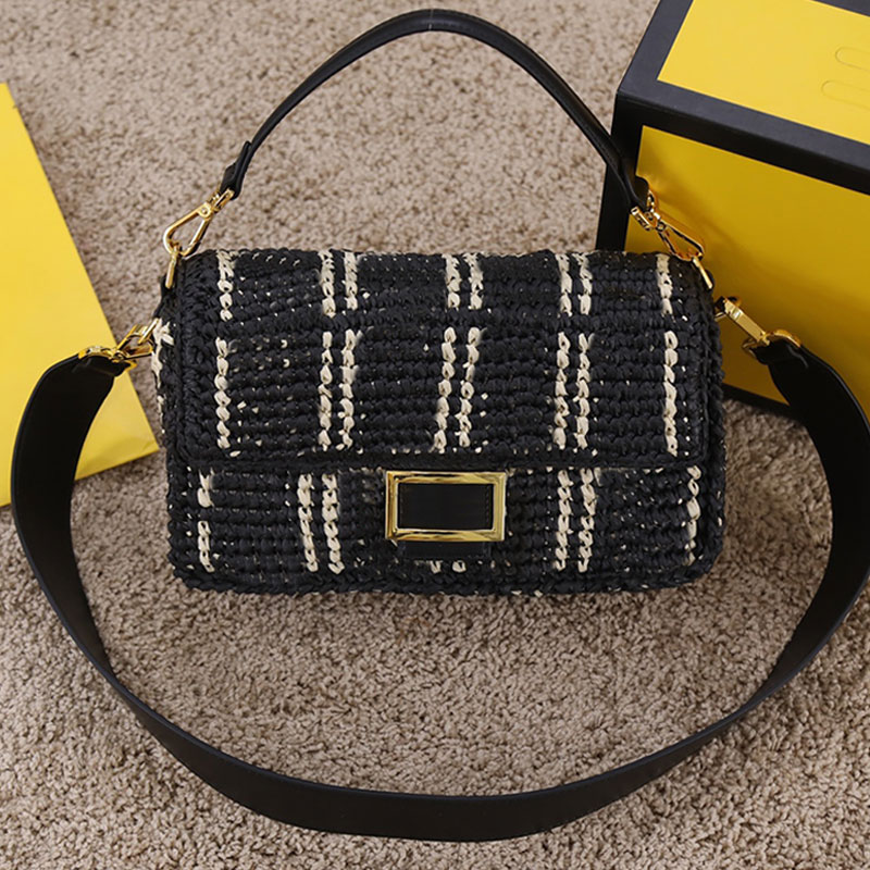 Iconic Weave Baguette Crossbody Bag Top Quality Handbags Purse Lafite Grass Leather Handle Strap Gold Hardware Magnetic Buckle Fashion Shoulder Bags
Iconic Weave Baguette Crossbody Bag Top Quality Handbags Purse Lafite Grass Leather Handle Strap Gold Hardware Magnetic Buckle Fashion Shoulder Bags