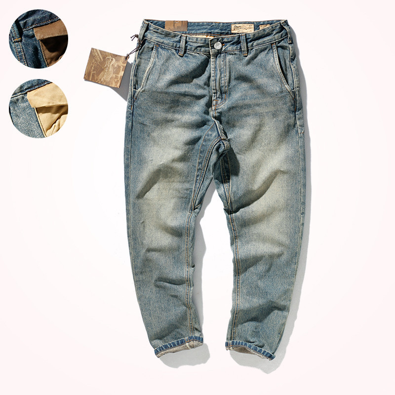 Spring Heavyweight Jeans Men's Fashion American Casual Washed Old Denim Pencil Pants Men's Retro Tapered Straight Pants CX220401, Dark blue
Spring Heavyweight Jeans Men's Fashion American Casual Washed Old Denim Pencil Pants Men's Retro Tapered Straight Pants CX220401, Dark blue