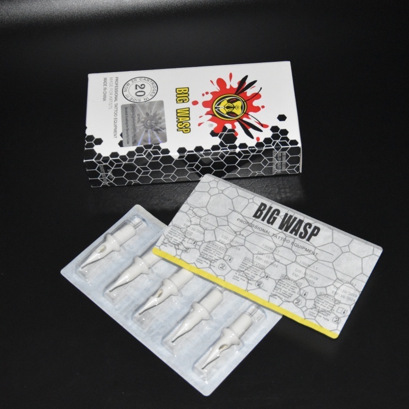 BIGWASP Standard Tattoo Cartridge Needle #10 #12 0.3mm 0.35mm Round Liner 1001RL 1201RL 1003RL 1203RL White Free 220316