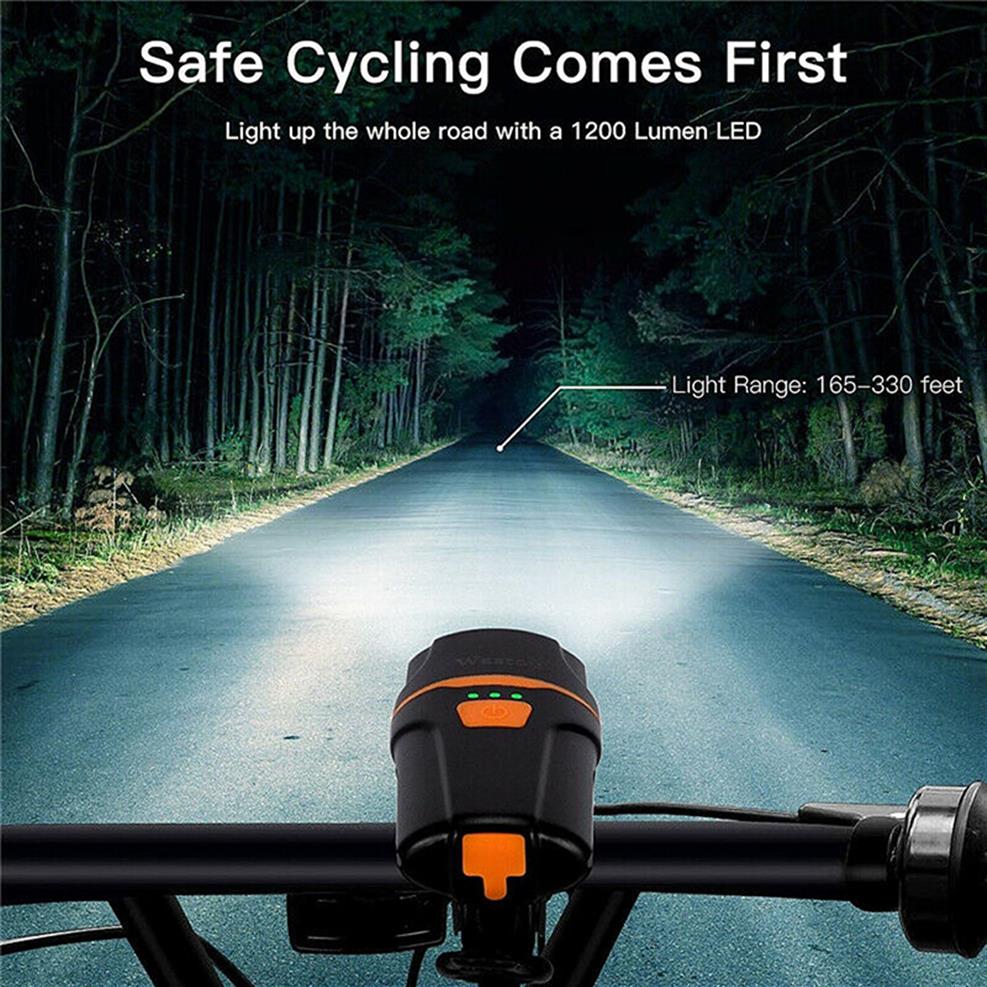 LED Bicycle Light IPX6 Waterproof USB Rechargeable Bike Front Light Flashlight Bicycle Rear Lantern Cycling Headlight Torch Lamp N