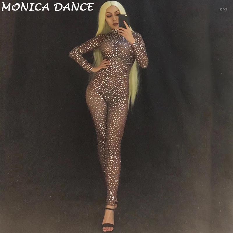 Women' Jumpsuits & Rompers Women Sexy Stage Rhinestones Jumpsuit Simple Type Full Sparkling Crystals Party Nightclub Wear Singer Dance Blin
Women' Jumpsuits & Rompers Women Sexy Stage Rhinestones Jumpsuit Simple Type Full Sparkling Crystals Party Nightclub Wear Singer Dance Blin