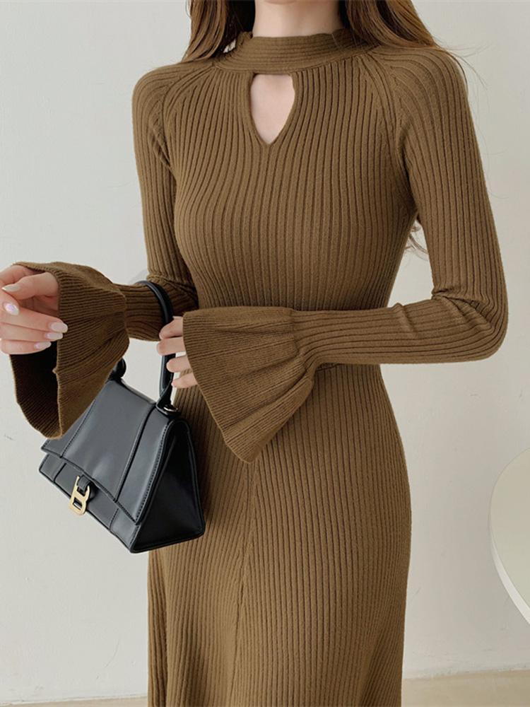 Casual Dresses Fashion Elegant Party Sweater Knitted Dress Women Reversible Wear Flare Sleeve Vintage Vestidos Autumn Winter 2022, Black
Casual Dresses Fashion Elegant Party Sweater Knitted Dress Women Reversible Wear Flare Sleeve Vintage Vestidos Autumn Winter 2022, Black