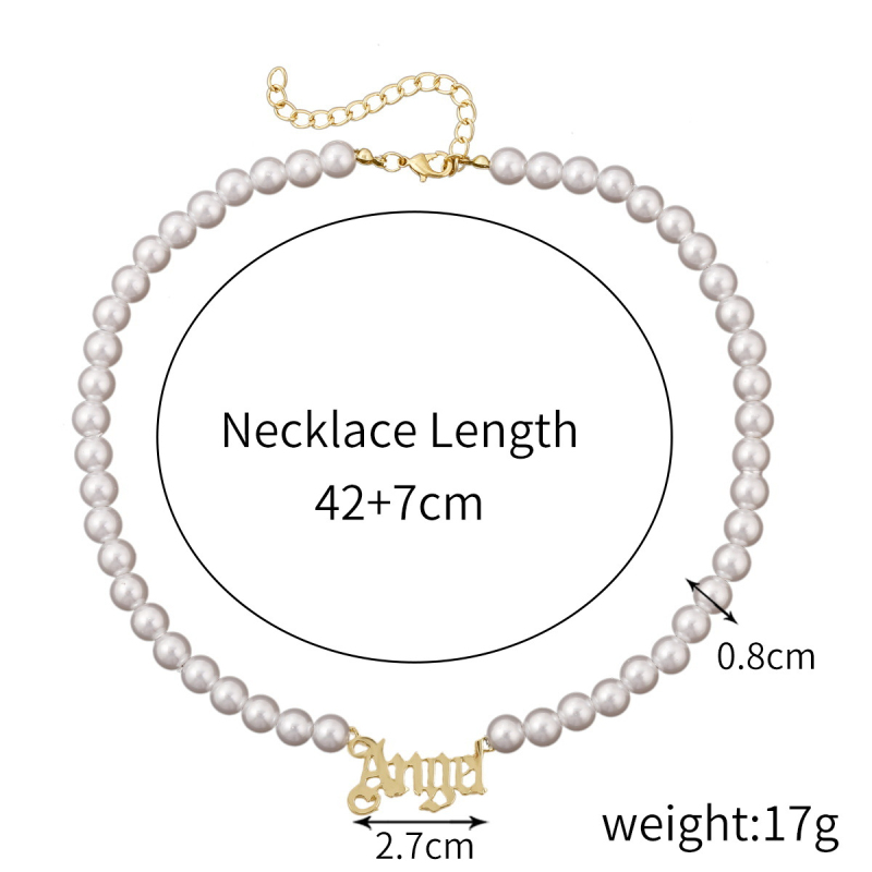 Multilayered Heart Lock Necklace Baroque Pearl Necklaces for Gift
