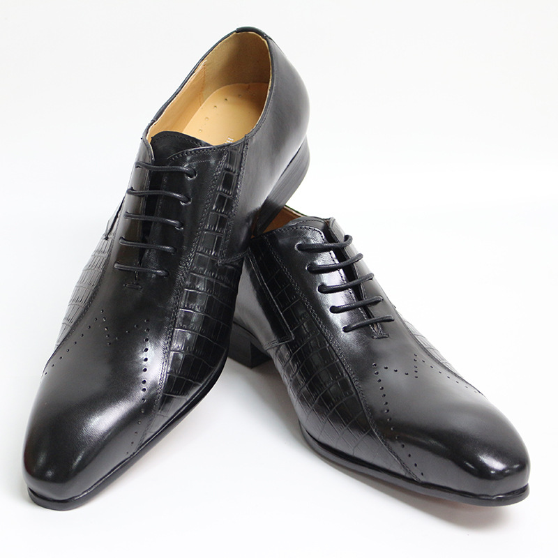Men Genuine Leather Print Brushed Lace-Up Elegant Oxford Shoes Fashion Trend High-End Business Formal Shoes KB269, Clear
Men Genuine Leather Print Brushed Lace-Up Elegant Oxford Shoes Fashion Trend High-End Business Formal Shoes KB269, Clear