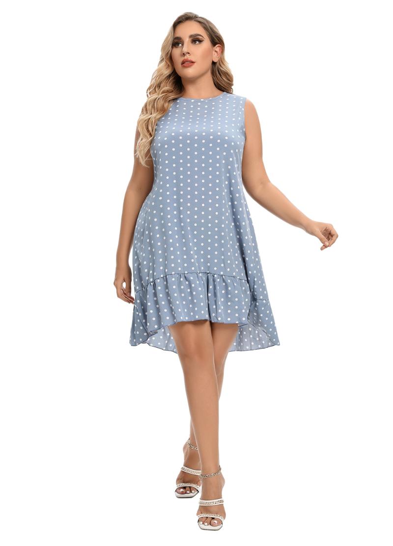 Plus Size Dresses Women Dress Polka Dot Print Ruffled Chiffon Sleeveless Irregular Slim Knee Length Family Party Vestidos, Ds1112-yellow
Plus Size Dresses Women Dress Polka Dot Print Ruffled Chiffon Sleeveless Irregular Slim Knee Length Family Party Vestidos, Ds1112-yellow
