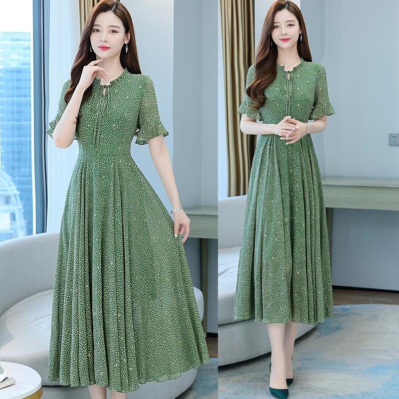 Casual Dresses Summer Women Chiffon Floral Vintage Woman Long Skirt Office Lady Elegant Dress Fashion StreetwearCasual, Green
Casual Dresses Summer Women Chiffon Floral Vintage Woman Long Skirt Office Lady Elegant Dress Fashion StreetwearCasual, Green