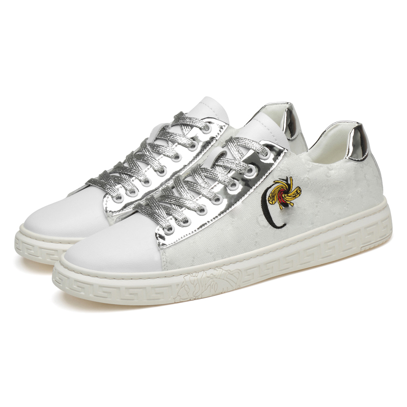 Small White Shoes Men PU Leather Solid Color Casual Fashion Round Head Trend Embroidery Daily Versatile Comfortable Breathable Summer Lace-up Sneakers HM362, Clear
Small White Shoes Men PU Leather Solid Color Casual Fashion Round Head Trend Embroidery Daily Versatile Comfortable Breathable Summer Lace-up Sneakers HM362, Clear