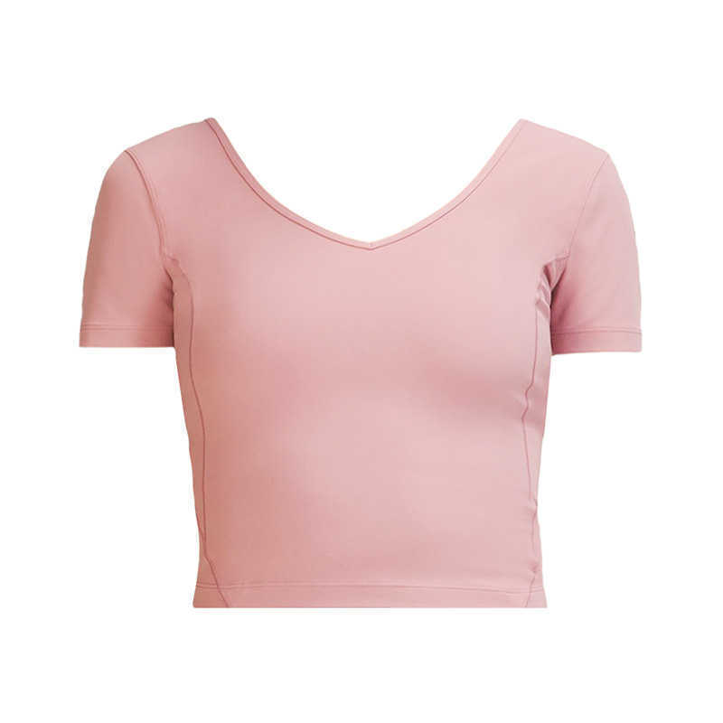 Beautiful Back Yoga Clothes Align Women's Tops Sports Short Sleeve Sexy Tight Short T-shirt V-neck U-back Fitness High Elastic Shirt, White
Beautiful Back Yoga Clothes Align Women's Tops Sports Short Sleeve Sexy Tight Short T-shirt V-neck U-back Fitness High Elastic Shirt, White