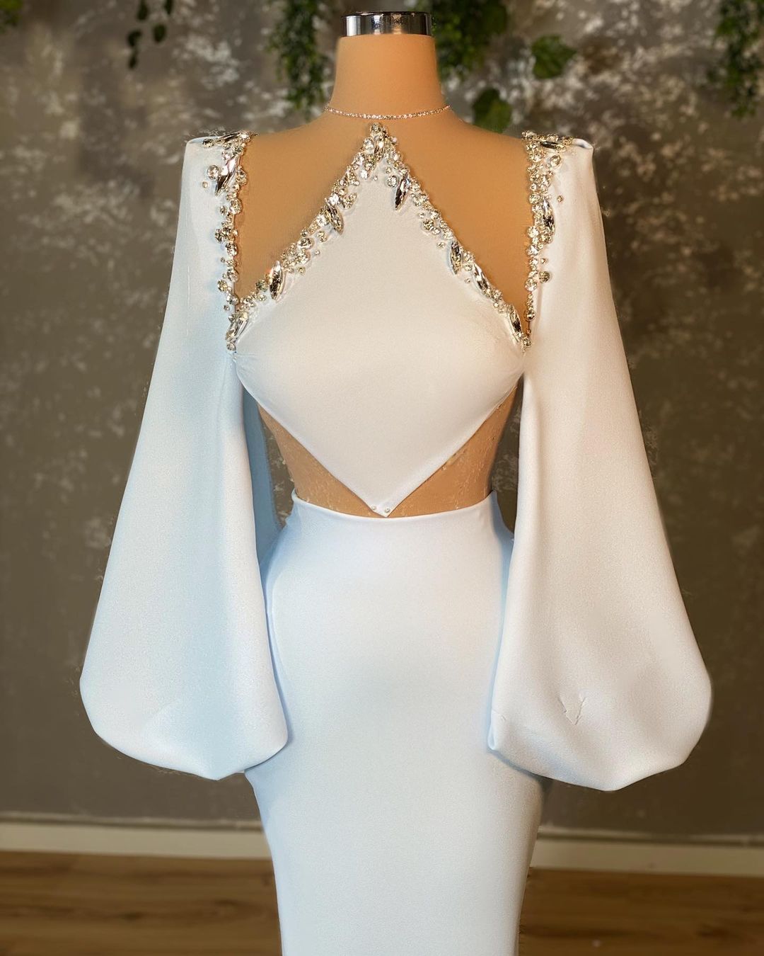 plus size arabic aso ebi white mermaid stylish prom dresses beaded crystals evening formal party second reception birthday engagement gowns dress zj36