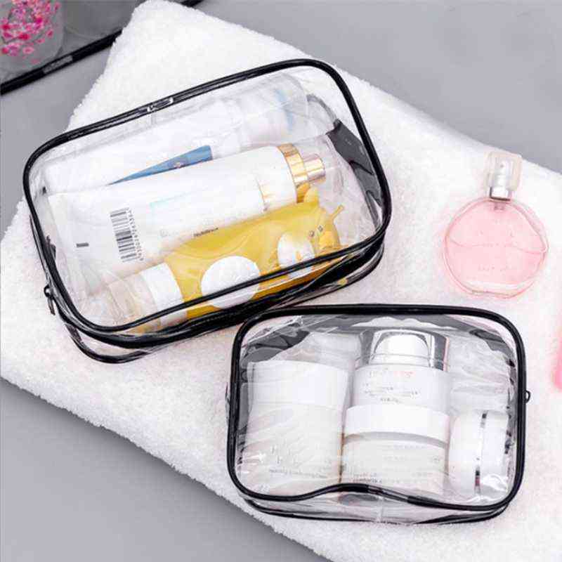 Cosmetic Bags Cases Transparent Pvc Zipper Clear Makeup Beauty Case Travel Make Up Organizer Storage Bath Toiletry Wash 0420