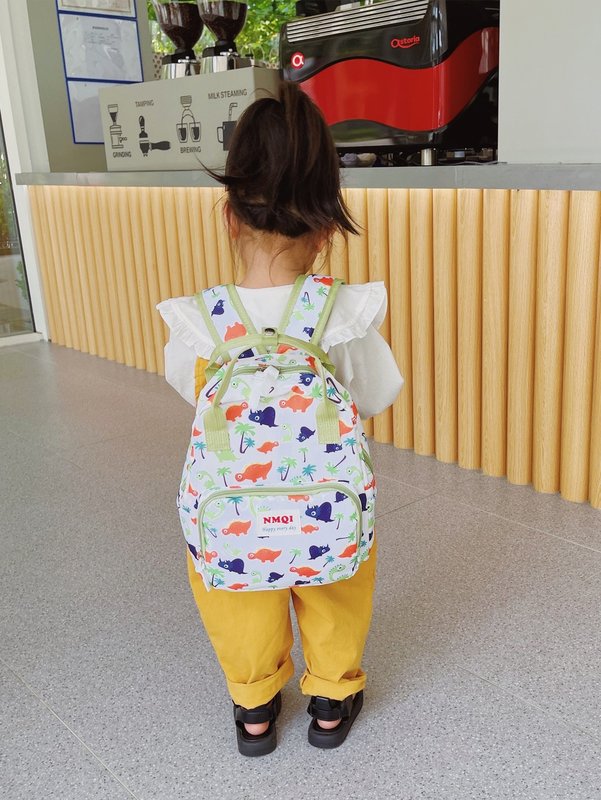 Kids Letter Patch Cartoon Graphic Backpack SHE