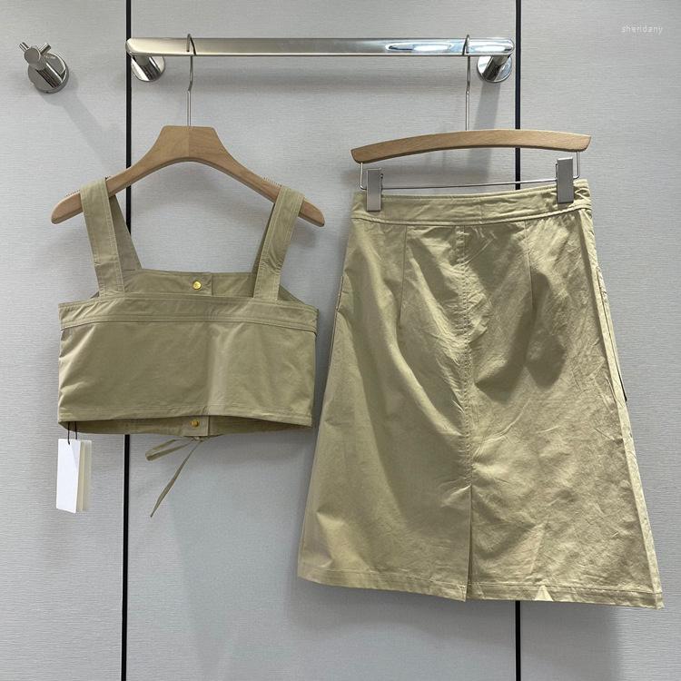 Work Dresses Cotton And Linen Suit Sets Careful Machine Camisole Skirt A Two-piece High-end Women Tube Top Mid SetWork, Khaki
Work Dresses Cotton And Linen Suit Sets Careful Machine Camisole Skirt A Two-piece High-end Women Tube Top Mid SetWork, Khaki
