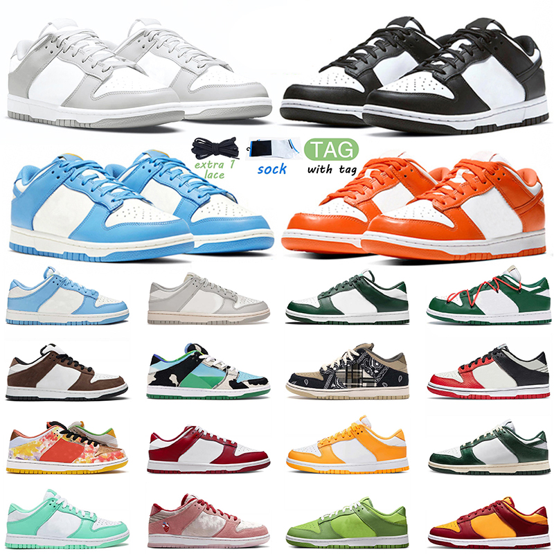 Big Size US 13 casual shoes for women men Authentic Dunks Low Black White Coast UNC Sail Spartan Green Glow Syracuse Court Purple dunksb mens trainers sports sneakers