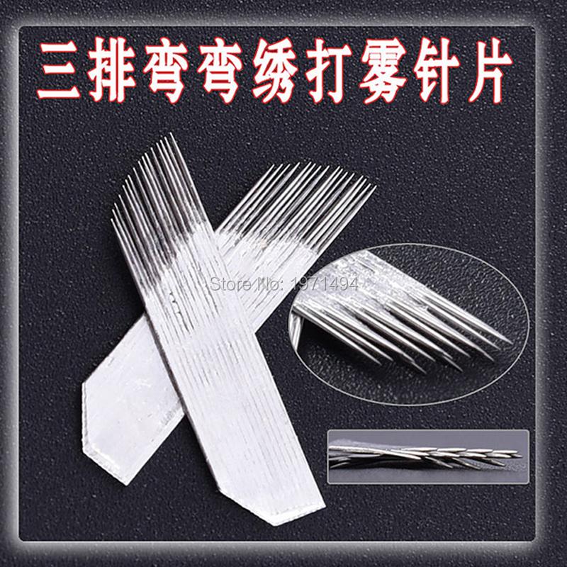Tattoo Needles 100pcs Permanent Makeup Manual #16pins 3 Rows Fog Disposable Microblading Shading Blade For3D Microblade PenTattoo TattooTatt
Tattoo Needles 100pcs Permanent Makeup Manual #16pins 3 Rows Fog Disposable Microblading Shading Blade For3D Microblade PenTattoo TattooTatt