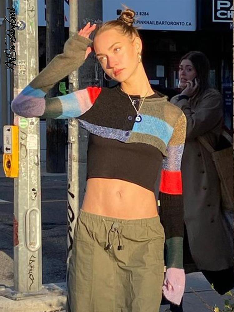 Women' T-Shirt Stripe Crop Top Knitted Long Sleeve T Shirt Button Up Cardigan Skinny Colorblock Tees Women Streetwear Outfits Y2K TopWomen, As seen
Women' T-Shirt Stripe Crop Top Knitted Long Sleeve T Shirt Button Up Cardigan Skinny Colorblock Tees Women Streetwear Outfits Y2K TopWomen, As seen