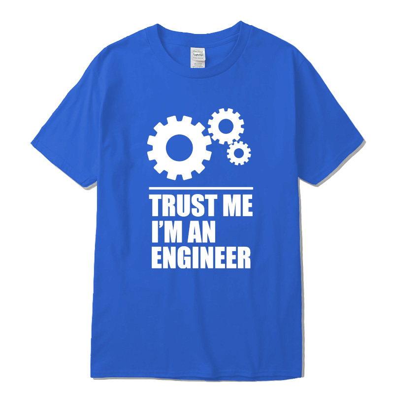 XIN YI Mens Tshirt100%Cotton Men Tshirts trust me I AM AN ENGINEER T Shirts ONeck tops loose oneck tshirt male tee shirts 220608