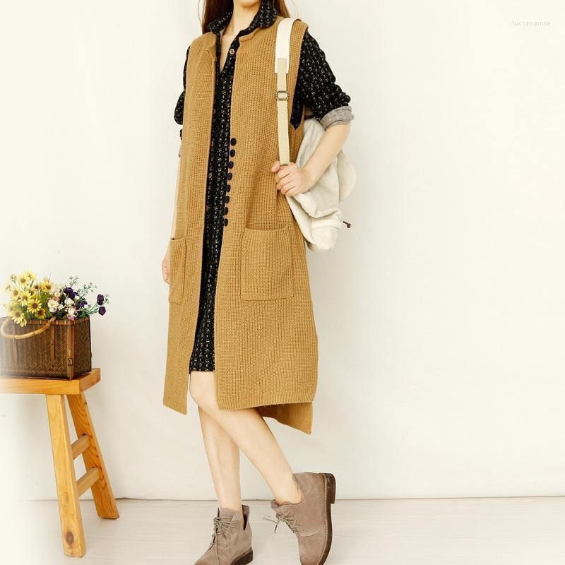 Women's Vests Autumn Winter Women Vintage Sleeveless Vest Female Trench Casual Long Overcoat Match Knitting Top Ladies Fashion Coat A54 Luci, Gray
Women's Vests Autumn Winter Women Vintage Sleeveless Vest Female Trench Casual Long Overcoat Match Knitting Top Ladies Fashion Coat A54 Luci, Gray