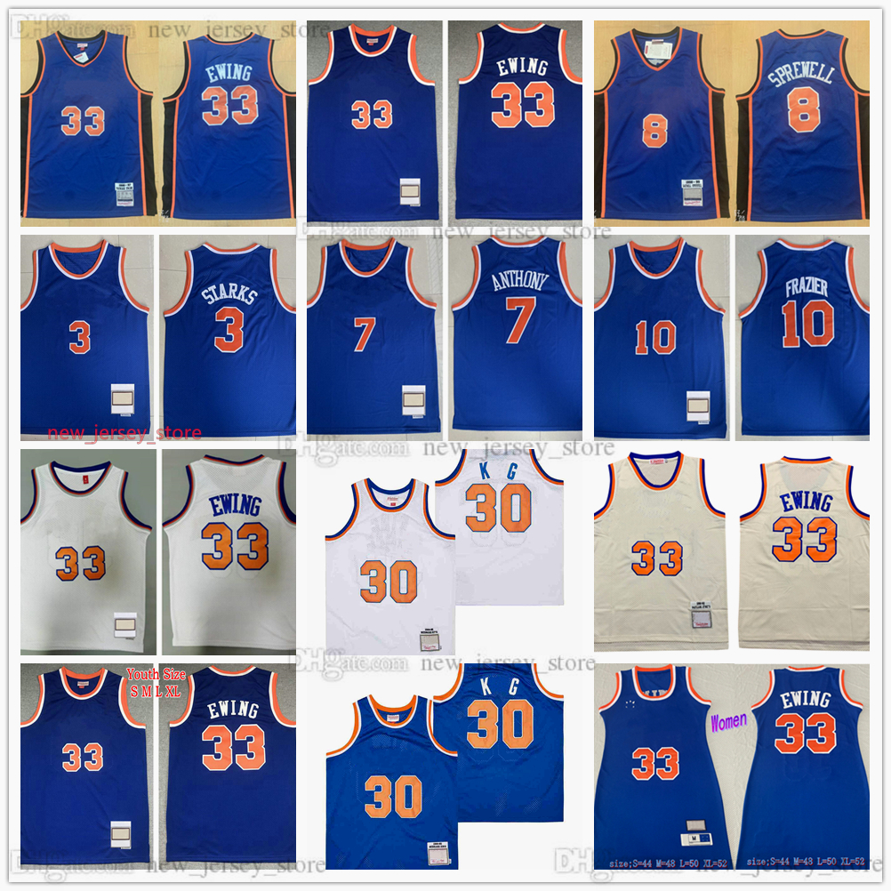 

Mitchell and Ness Basketball 8 Latrell 33 Patrick Sprewell Ewing Jerseys Classic Retro 7 Carmelo 3 John Anthony Starks 10 Walt 30 Bernard Frazier Man Women Skirt Youth, Mitchellness 1991-92