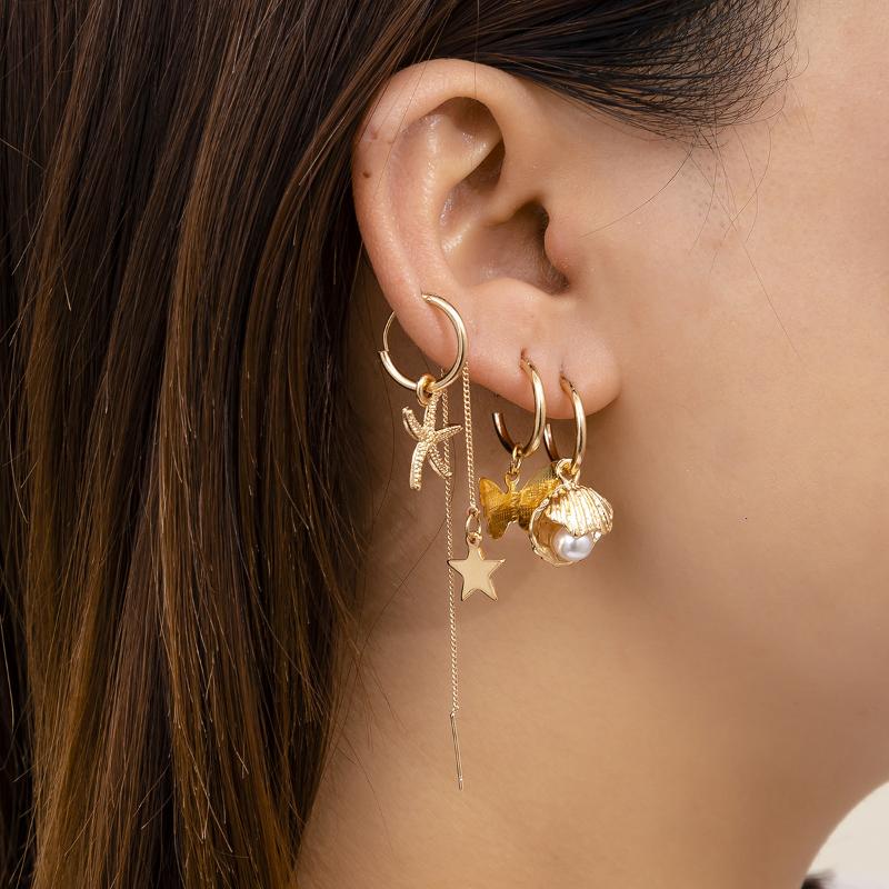 Dangle & Chandelier Bohemian Holiday Style Shell Imitation Pearl Earrings Retro Temperament Star Butterfly Multi- Set Wedding GiftsDangle Da
Dangle & Chandelier Bohemian Holiday Style Shell Imitation Pearl Earrings Retro Temperament Star Butterfly Multi- Set Wedding GiftsDangle Da