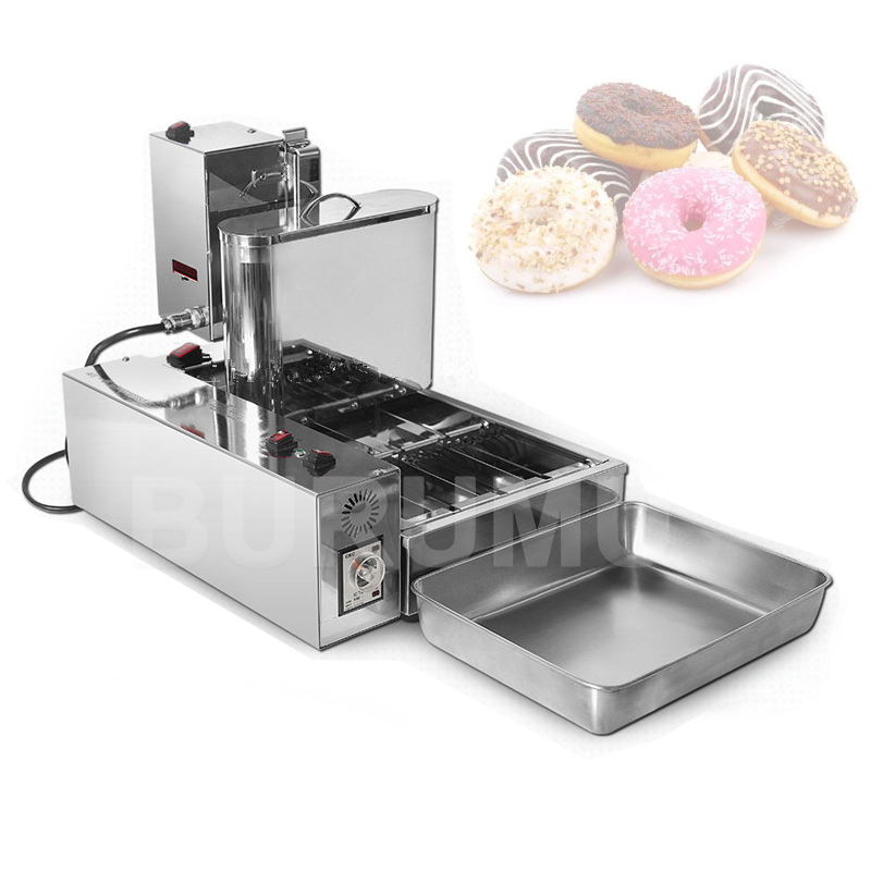 2Kw Electric Doughnut Frying Machine 4 Rows Commercial Automatic Stainless Steel