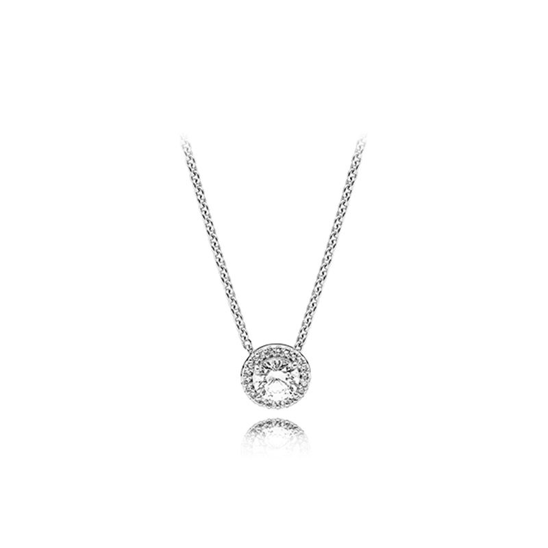 New 925 Sterling Silver Heart Pendant Necklace Original Box Pandora CZ Diamond Bright Star Chain Necklace Men and Women Set Gift 
New 925 Sterling Silver Heart Pendant Necklace Original Box Pandora CZ Diamond Bright Star Chain Necklace Men and Women Set Gift