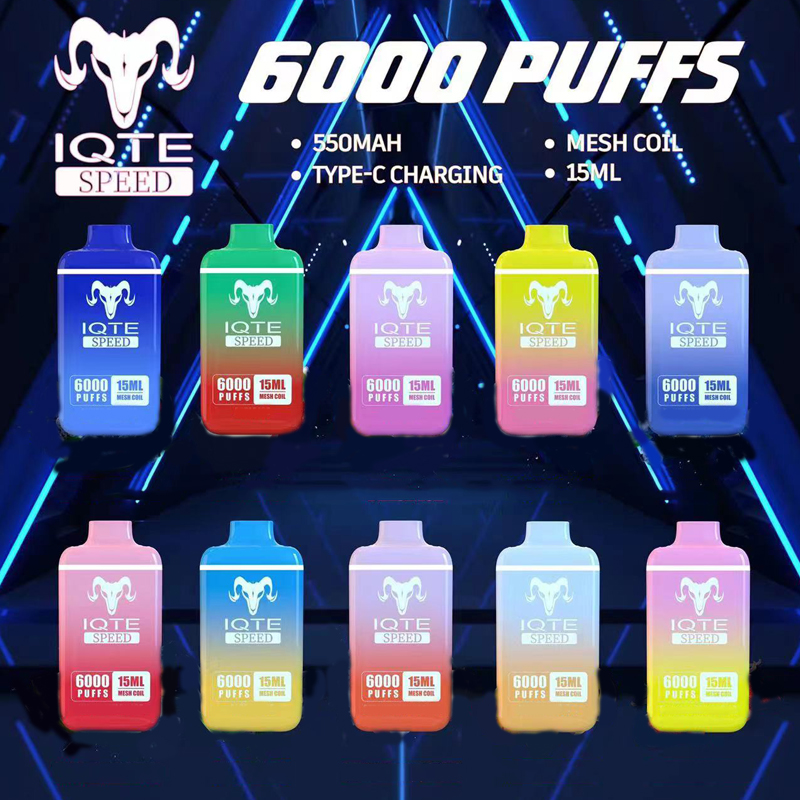 Disposable Vape IQTE Speed 6000 Puffs Pod E Cigarette 550mah battery 15ml pre-filled pods device Mesh coil 100% Original VS INFINITY Air Bar Box ecigs puff
Disposable Vape IQTE Speed 6000 Puffs Pod E Cigarette 550mah battery 15ml pre-filled pods device Mesh coil 100% Original VS INFINITY Air Bar Box ecigs puff