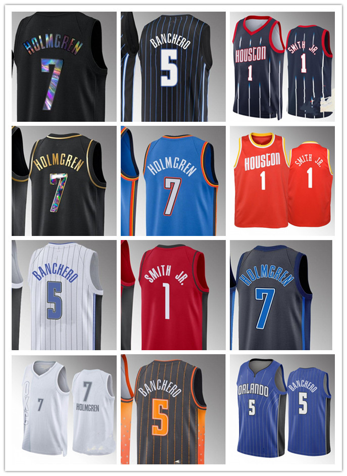 2022 top Draft Basketball Jerseys Orlandos 5 Paolo Banchero Rocket 1 Jabari Smith Jr. OKC Thunders 7 Chet Holmgren City Basketball Jersey
2022 top Draft Basketball Jerseys Orlandos 5 Paolo Banchero Rocket 1 Jabari Smith Jr. OKC Thunders 7 Chet Holmgren City Basketball Jersey