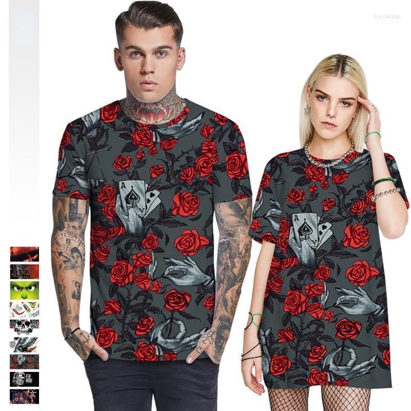 Men's T-Shirts Rose Poker Print Couple Wear Summer Loose Round Neck Short Sleeve Men's T-shirt Casual Pullover 2022 Fashion Trend TopMen, 068
Men's T-Shirts Rose Poker Print Couple Wear Summer Loose Round Neck Short Sleeve Men's T-shirt Casual Pullover 2022 Fashion Trend TopMen, 068