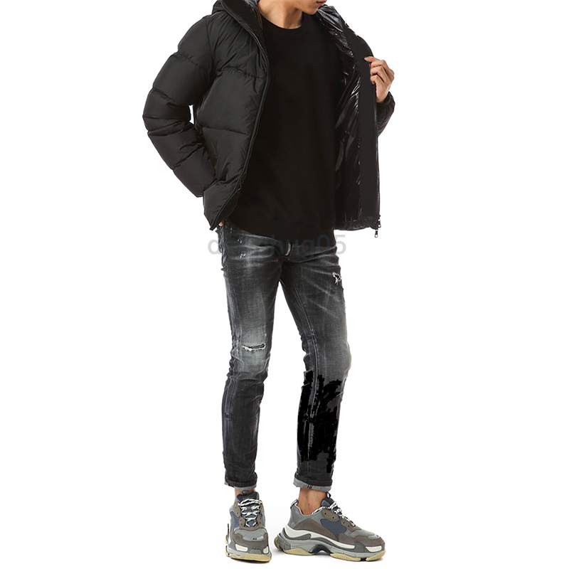 INS Hot Men's Down Jacket Original design Outdoor Thick Warm Feather Letter Embroidery Down Parkas Pockets Sleeves Webbing Details Perfect