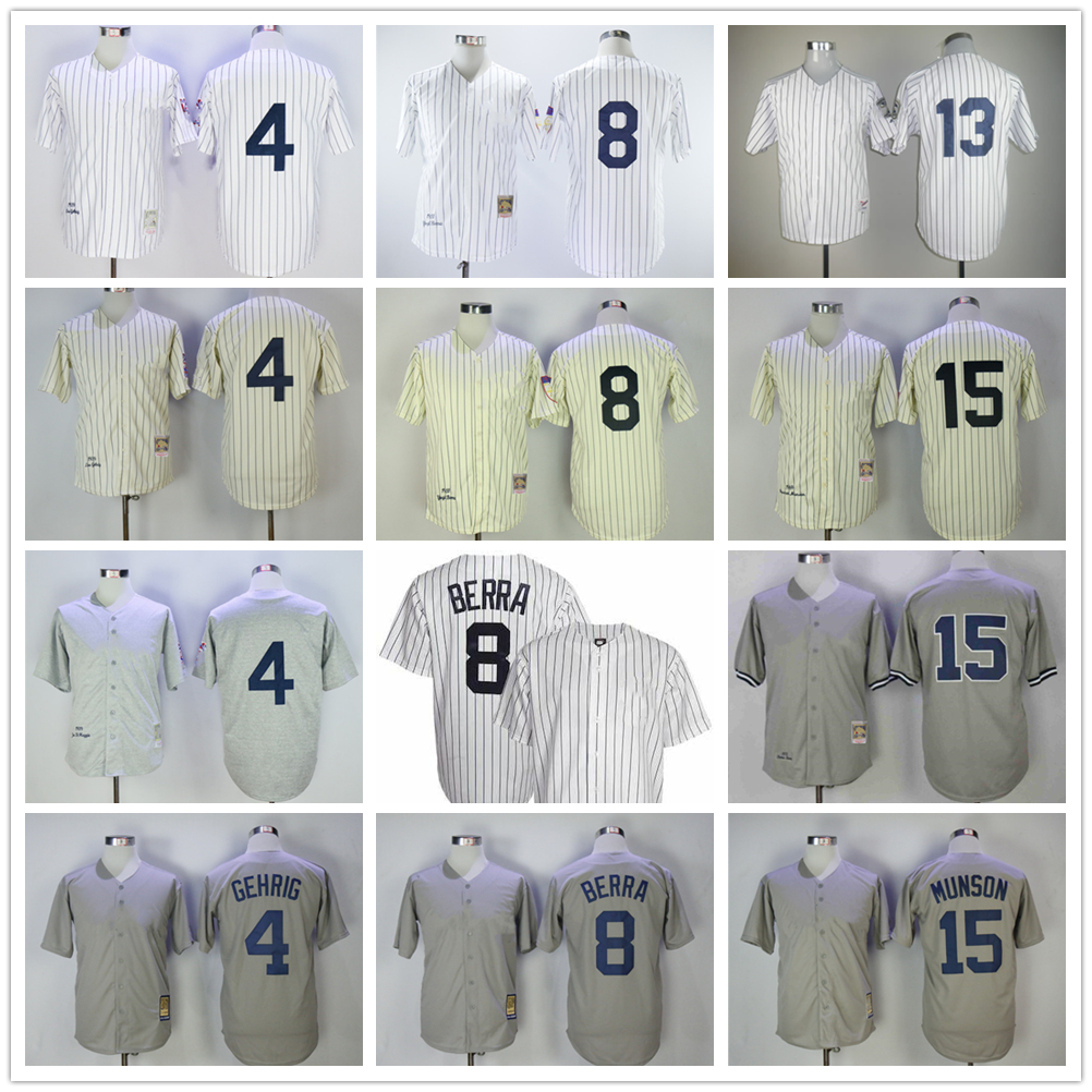 Movie College MitchellNess Baseball Wears Jerseys Stitched 4 LouGehrig 8 YogiBerra 15 ThurmanMunson All Stitched Away Breathable Sport Sale High Quality, As picture (with team logo)
Movie College MitchellNess Baseball Wears Jerseys Stitched 4 LouGehrig 8 YogiBerra 15 ThurmanMunson All Stitched Away Breathable Sport Sale High Quality, As picture (with team logo)