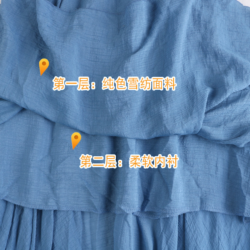 Linen Skirt Womens Spring Summer women Midi Solid Color wild Irregular Pleated blue black big swing Fishtail Skirt 220701