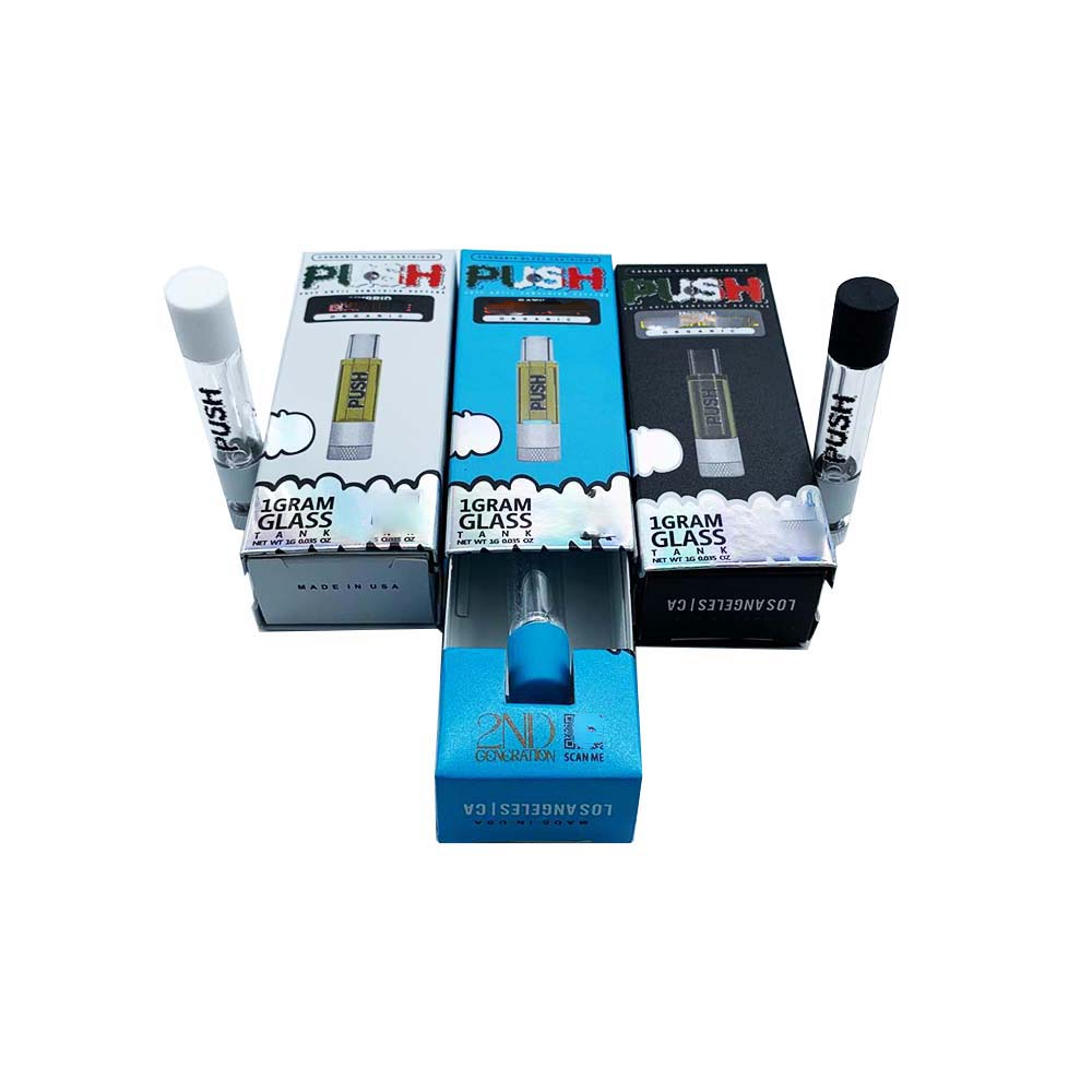 PUSH GLASS Vape Cartridges E Cigarettes Atomizers Ceramic Coil 1.0ml Carts with Packaging Box Fit 510 Thread Thick Oil E-Cig Vaporizer Vape Pen Battery
PUSH GLASS Vape Cartridges E Cigarettes Atomizers Ceramic Coil 1.0ml Carts with Packaging Box Fit 510 Thread Thick Oil E-Cig Vaporizer Vape Pen Battery