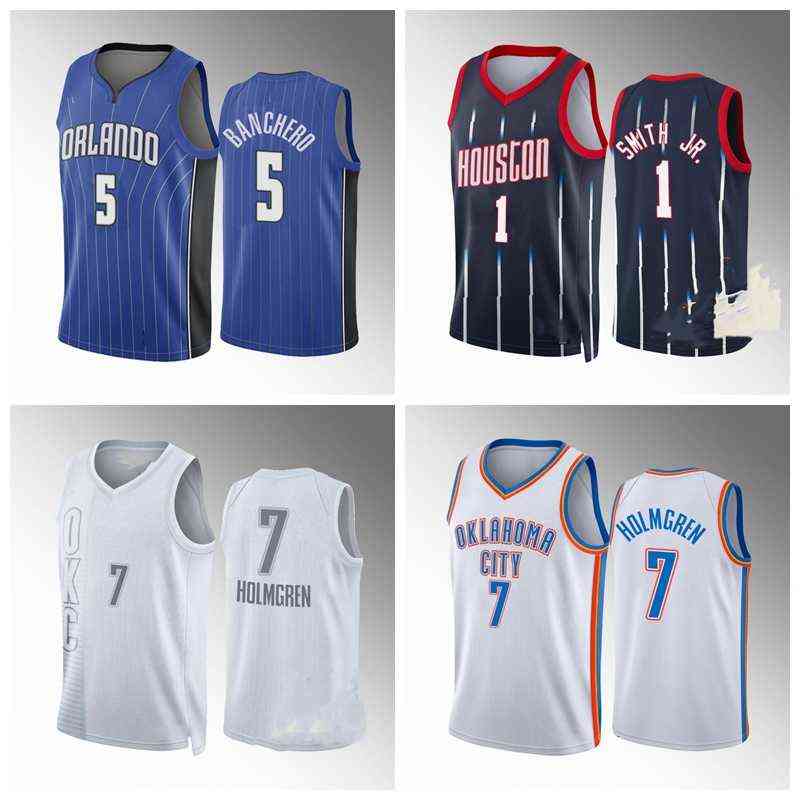 2022 Draft Basketball Jerseys Orlandos 5 Paolo Banchero Rocket 1 Jabari Smith Jr. OKC Thunders 7 Chet Holmgren City Basketball Jersey, Black
2022 Draft Basketball Jerseys Orlandos 5 Paolo Banchero Rocket 1 Jabari Smith Jr. OKC Thunders 7 Chet Holmgren City Basketball Jersey, Black