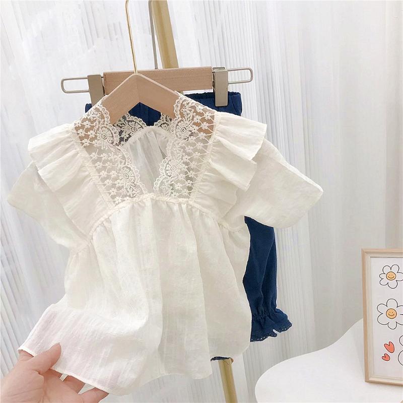 Clothing Sets Summer 2022 Children's Short Sleeve Lace Blouse Fashion Tops Casual Pants Girls Kids 2Pcs SuitsClothing, As pic
Clothing Sets Summer 2022 Children's Short Sleeve Lace Blouse Fashion Tops Casual Pants Girls Kids 2Pcs SuitsClothing, As pic