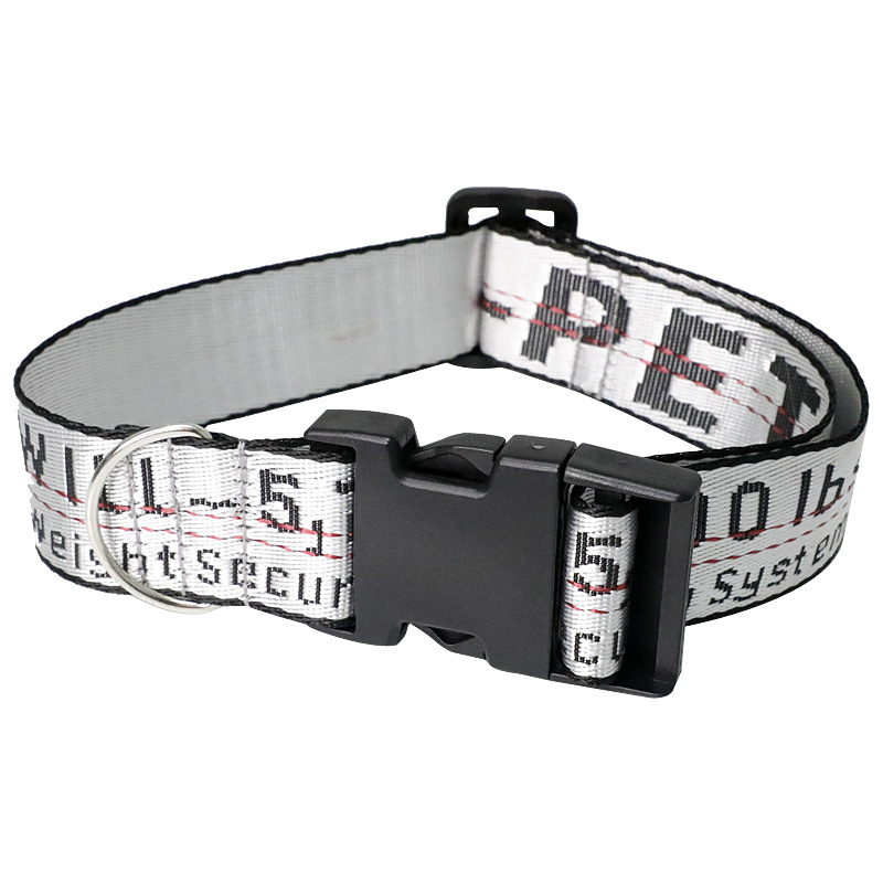 free shipping No Pull Harness and Leashes Set Grande Durable Gold Chain Nylon Pets Dog Collar Leash Long Rope Lettered Collars for Small Medium Large 