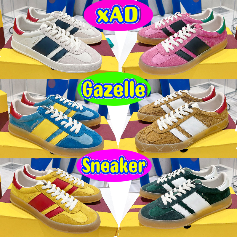 Top Gazelle Sneaker mens Casual Shoes xAD Designer sneakers Pink Blue silk Green Red Velvet White suede black leather Beige Ebony Canvas luxury men women trainers, Shoes box
Top Gazelle Sneaker mens Casual Shoes xAD Designer sneakers Pink Blue silk Green Red Velvet White suede black leather Beige Ebony Canvas luxury men women trainers, Shoes box
