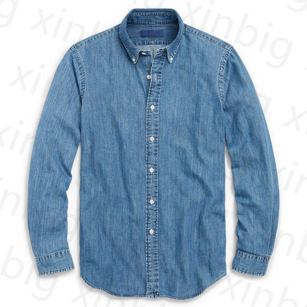 Mens Denim shirts fashion Long sleeve jacket polo poloshirts Streetwear Hip Hop Male Casual Loose Outerwear Button clothes small Horse MT, Solid color horse light blue
Mens Denim shirts fashion Long sleeve jacket polo poloshirts Streetwear Hip Hop Male Casual Loose Outerwear Button clothes small Horse MT, Solid color horse light blue