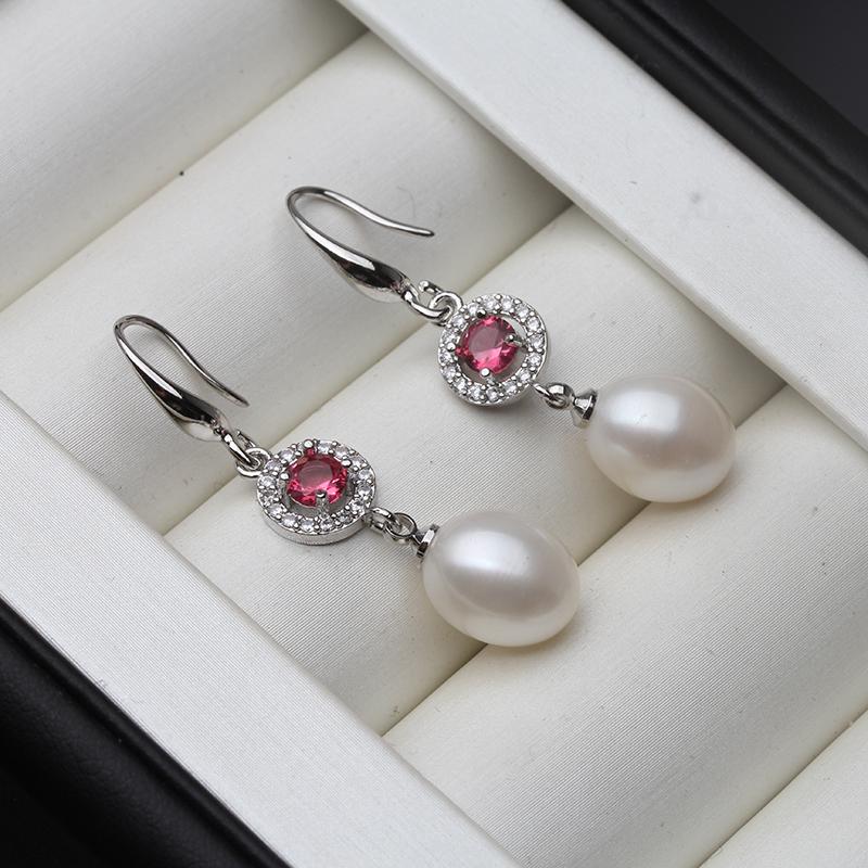 Dangle & Chandelier Classic White Freshwater Natural Pearl Earrings For Women Wedding Red Stone 925 Silver Earring Bridal GiftDangle DangleD
Dangle & Chandelier Classic White Freshwater Natural Pearl Earrings For Women Wedding Red Stone 925 Silver Earring Bridal GiftDangle DangleD