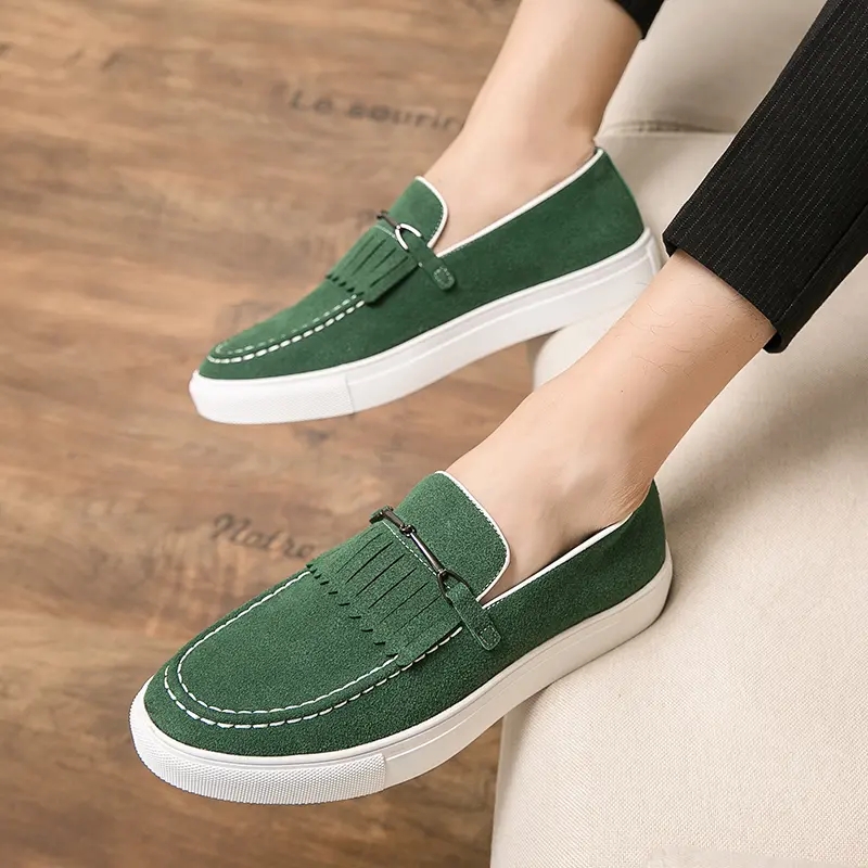 2022 New Loafers Men Shoes Imitation Suede Round Toe Flat Trend Classic Gentleman Metal Buckle Fashion British Comfortable Casual Shoes DP283, Clear
2022 New Loafers Men Shoes Imitation Suede Round Toe Flat Trend Classic Gentleman Metal Buckle Fashion British Comfortable Casual Shoes DP283, Clear