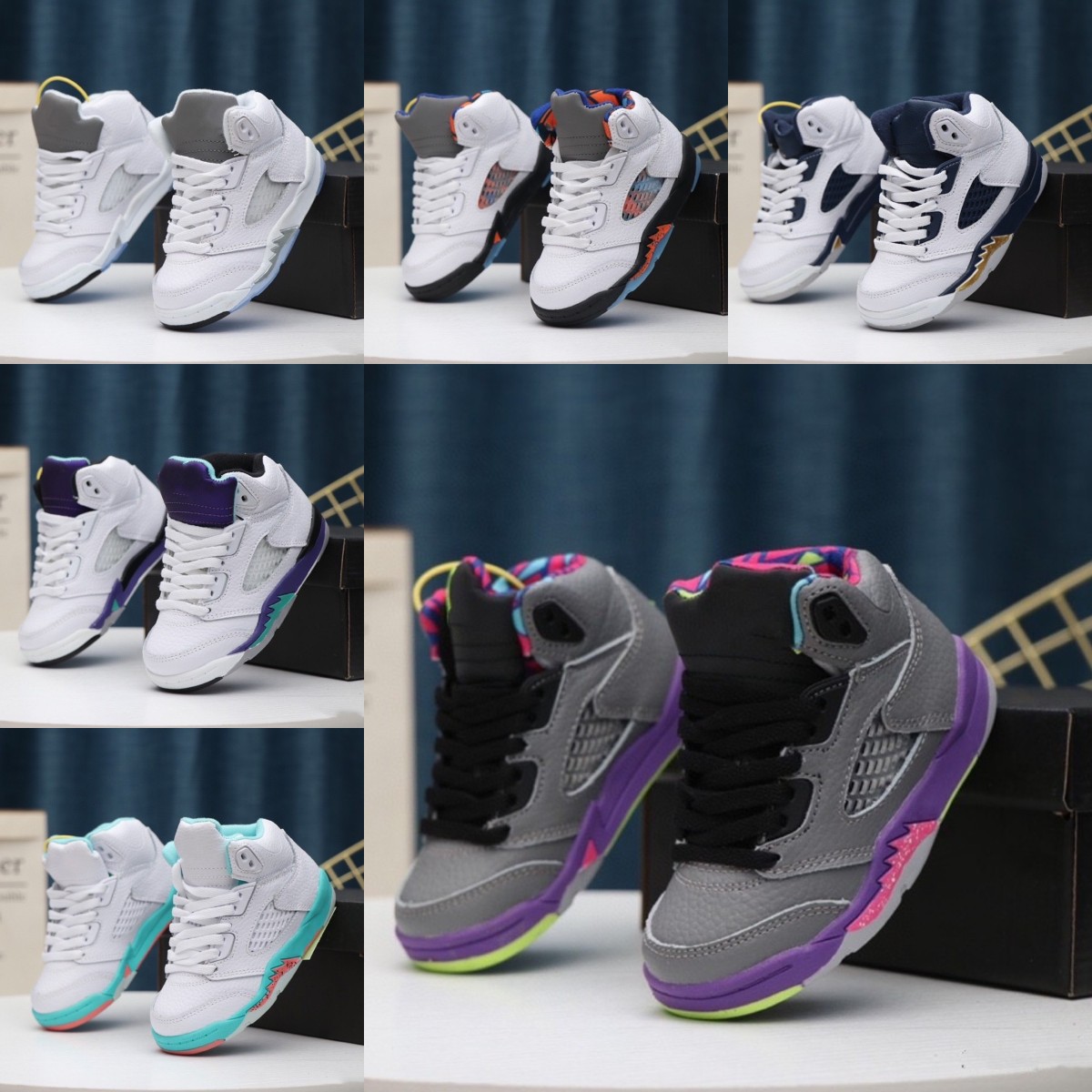 kids Jumpman 5 Basketball Shoes 5s Sneakers Pink Foam Shattered Backboard White x Sail Black Muslin Raging Red Bluebird Mens Sports Trainers, Pic 6
kids Jumpman 5 Basketball Shoes 5s Sneakers Pink Foam Shattered Backboard White x Sail Black Muslin Raging Red Bluebird Mens Sports Trainers, Pic 6