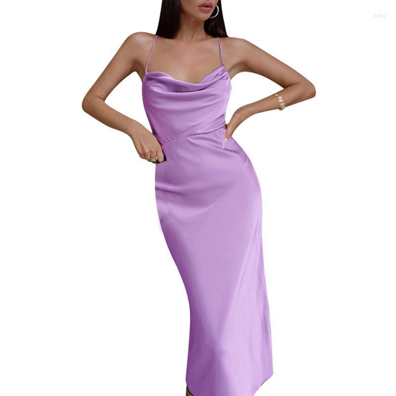 Casual Dresses Women Tie-up Backless Dress Adults Solid Color Cowl Neck Cross StrapCasual, Purple
Casual Dresses Women Tie-up Backless Dress Adults Solid Color Cowl Neck Cross StrapCasual, Purple