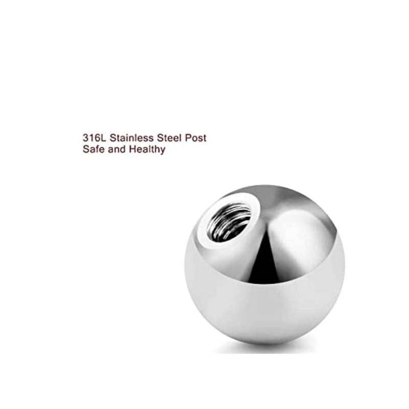 16G 14G Replacement Piercing Balls Externally Threaded Nipple Industrial Tongue Belly Nose Lip Ear Barbell Parts for Body Arts
16G 14G Replacement Piercing Balls Externally Threaded Nipple Industrial Tongue Belly Nose Lip Ear Barbell Parts for Body Arts
