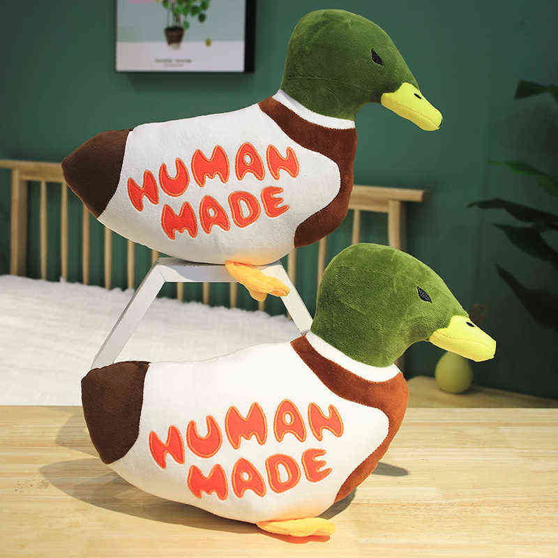 35Cm Lifelike Duck Doll Human Made Green Duck Cuddle Artificial Animal Plush Toys Gift Collection Toy Simulation Stuffed Doll J220729