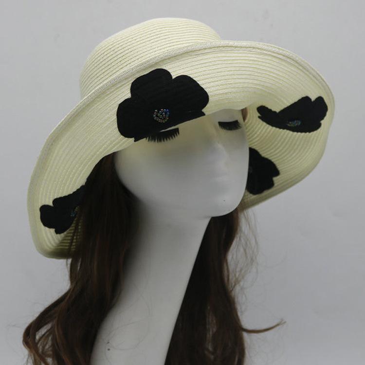 Wide Brim Hats High Quality French Lafite Grass Sunshade Sunscreen Holiday Hat All Handmade Flower Straw Fashion Runway Street Patting, Black
Wide Brim Hats High Quality French Lafite Grass Sunshade Sunscreen Holiday Hat All Handmade Flower Straw Fashion Runway Street Patting, Black