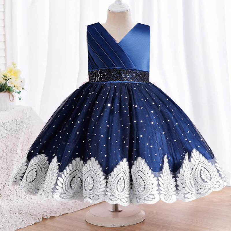 Kids Tutu Birthday Princess Party Dress for Girls Infant Lace Children Bridesmaid Elegant Dress for Girl baby Girls Clothes 220707